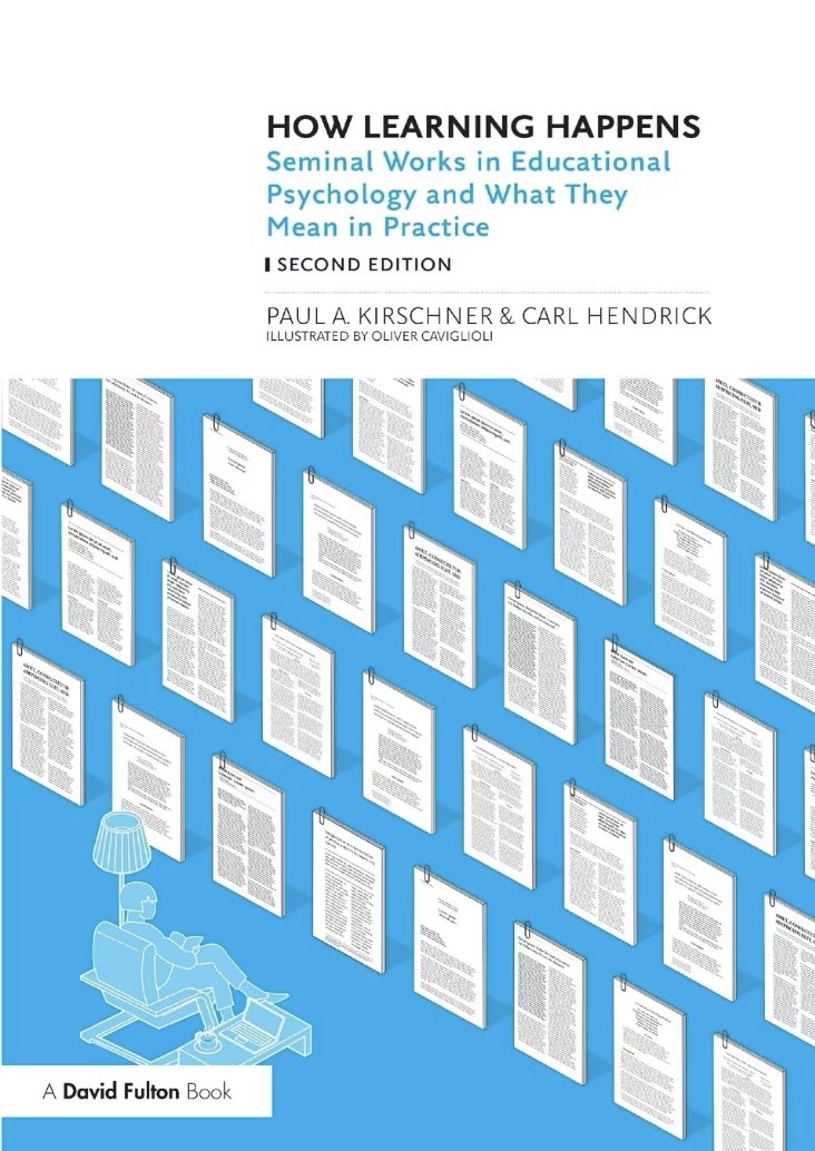 The 2nd edition of 'How Learning Happens' is finally out! and @P_A_Kirschner and I are very excited to share it. Here's a brief preview of what's new ⬇️ 🧵 ➡️ Firstly, we felt that the missing elements in the first part of the 1st edition all fell within the broader category…