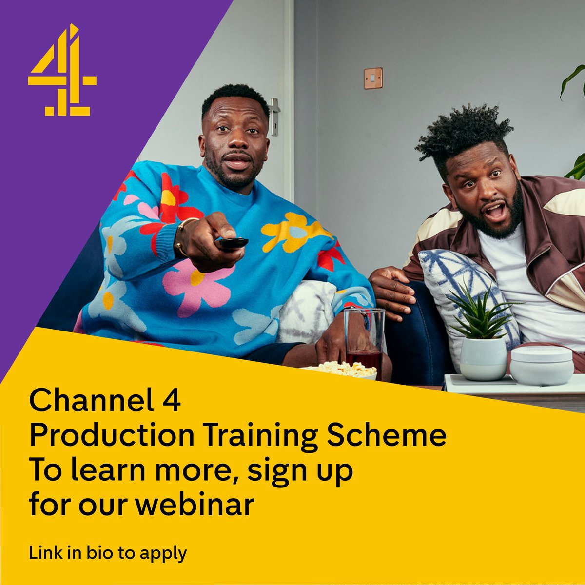 📣 In case you missed it… Applications for the Production Training Scheme are OPEN! 🤔 Thinking of applying but not sure where to start? Then sign up to the Q&A webinar we’re hosting with our partner @thinkbigger_org on Wednesday 3rd April at 1pm!