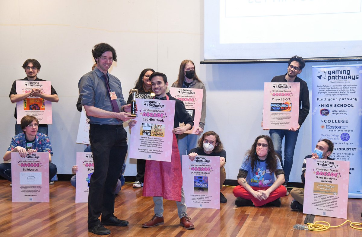 🏆 Best Game Mechanics: "Let Him Cook" by Hector Feliciano, John Snyder, Nick Perell, Zach Stanford

Congratulations to the creators of "Let Him Cook" for clinching the Best Game Mechanics award at the Unreleased Games Arcade!