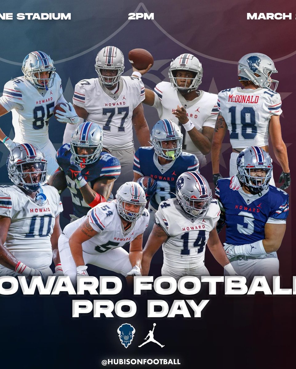 It’s Pro Day⭐️ Catch our 11 Bison TODAY AT 2 PM 📍Greene Stadium