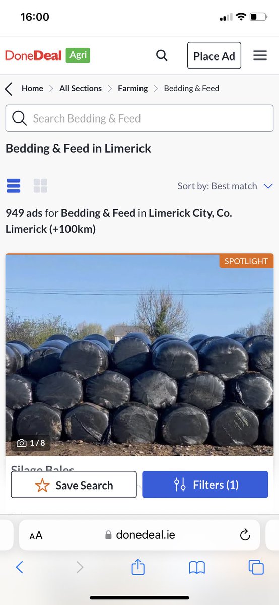 Nearly a 1000 adds on DoneDeal with forage for sale within 100kms of Limerick 🤔

A beautiful mind