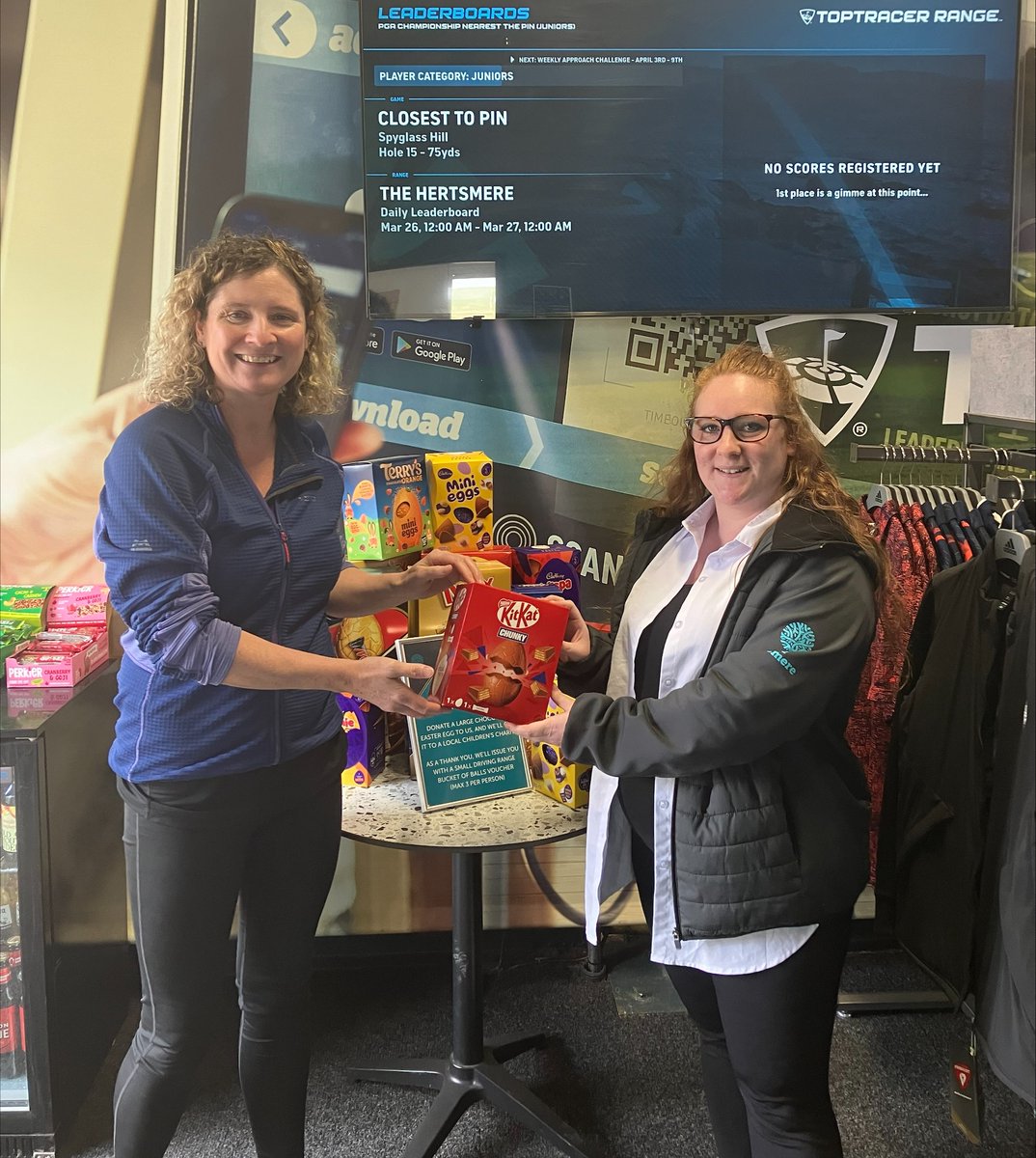 We would just like to say a huge Thank You to @TheHertsmere Golf Club in Borehamwood and their members for their kind donation of Easter Eggs! A special thank you goes to Emma for co-ordinating the collection, we are incredibly grateful for your support.