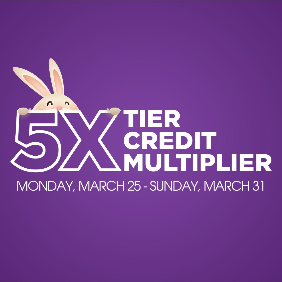 THIS WEEKEND! 5X Tier Credit Multiplier! Hurry, this is your last chance for months! 🏃‍♂️💨 Simply swipe your Caesars Rewards card at the Special Events Kiosks. Must be 21 or older to gamble. Know when to stop before you start. Gambling problem? Call 800-522-4700.