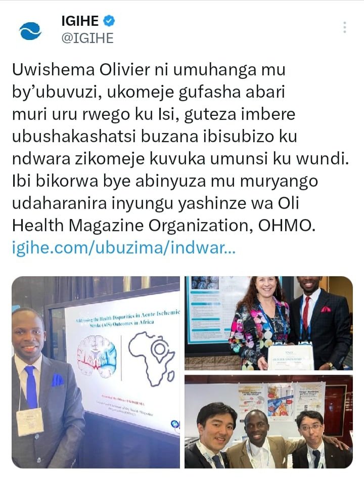 I was interviewed by IGIHE @IGIHE about the OHMO Global Research Fellowship @OliHealthOrg