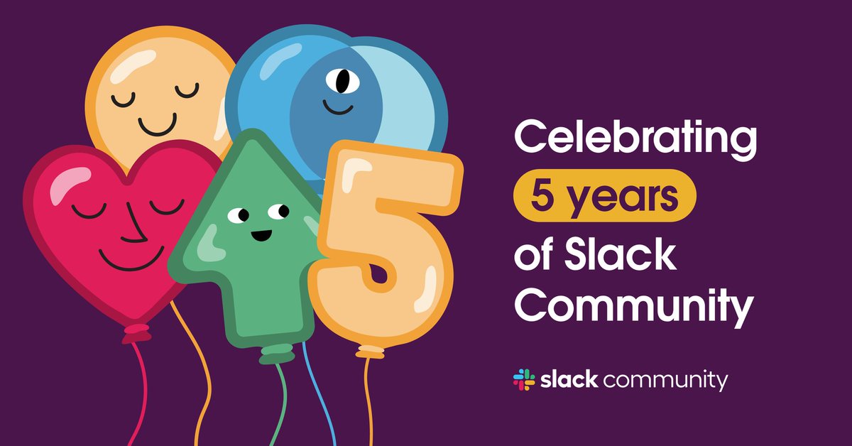 Happy 5th Anniversary, @slack_community! 🎉 Cheers to five years of collaboration, inspiration, and connections! A big thank you to all who've made the Slack Community thrive. Here's to many more years of success together! 🚀 @dhdresser @jcbgrss @SlackHQ @SlackAPI