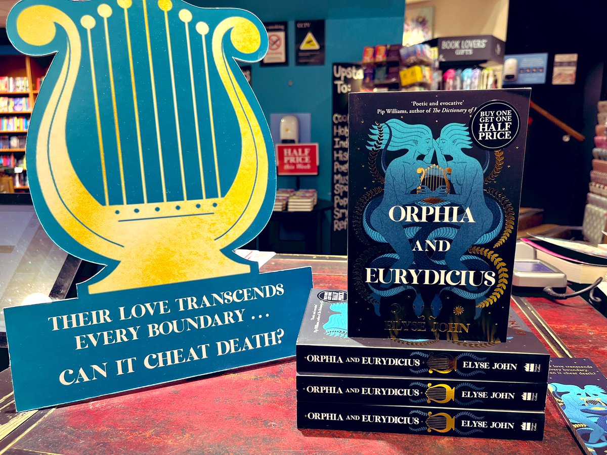 We’re very excited as we now have in store the breathtaking retelling ‘Orphia and Eurydicius’ by Elyse John 🩵 Full of poetry and romance, Laura and Angie haven’t been able to stop talking about it since they read it!