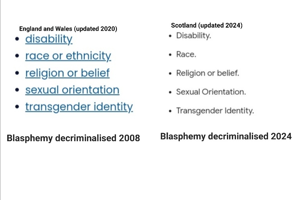 The England and Wales Hate Crime Act is regarded as a progressive, beneficial bit of legislation. The virtually identical Scottish Hate Crime Act which brings us in line with rUK is portrayed as draconian and regressive. We must ask - why? #StatePropaganda