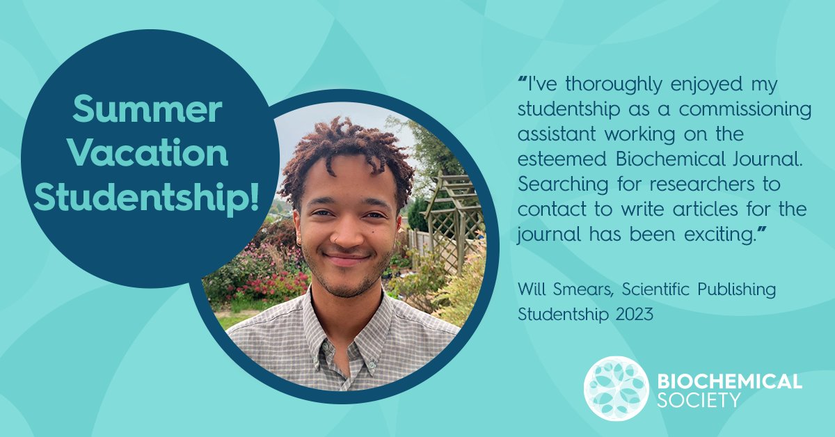 Are you a student looking for a summer placement outside of research? Consider applying for our Summer Vacation Sudentship in scientific publishing to get valuble expereince in commissioning for our Biochemical Society journals! Apply by 8 April. ow.ly/uVoh50QYW5f