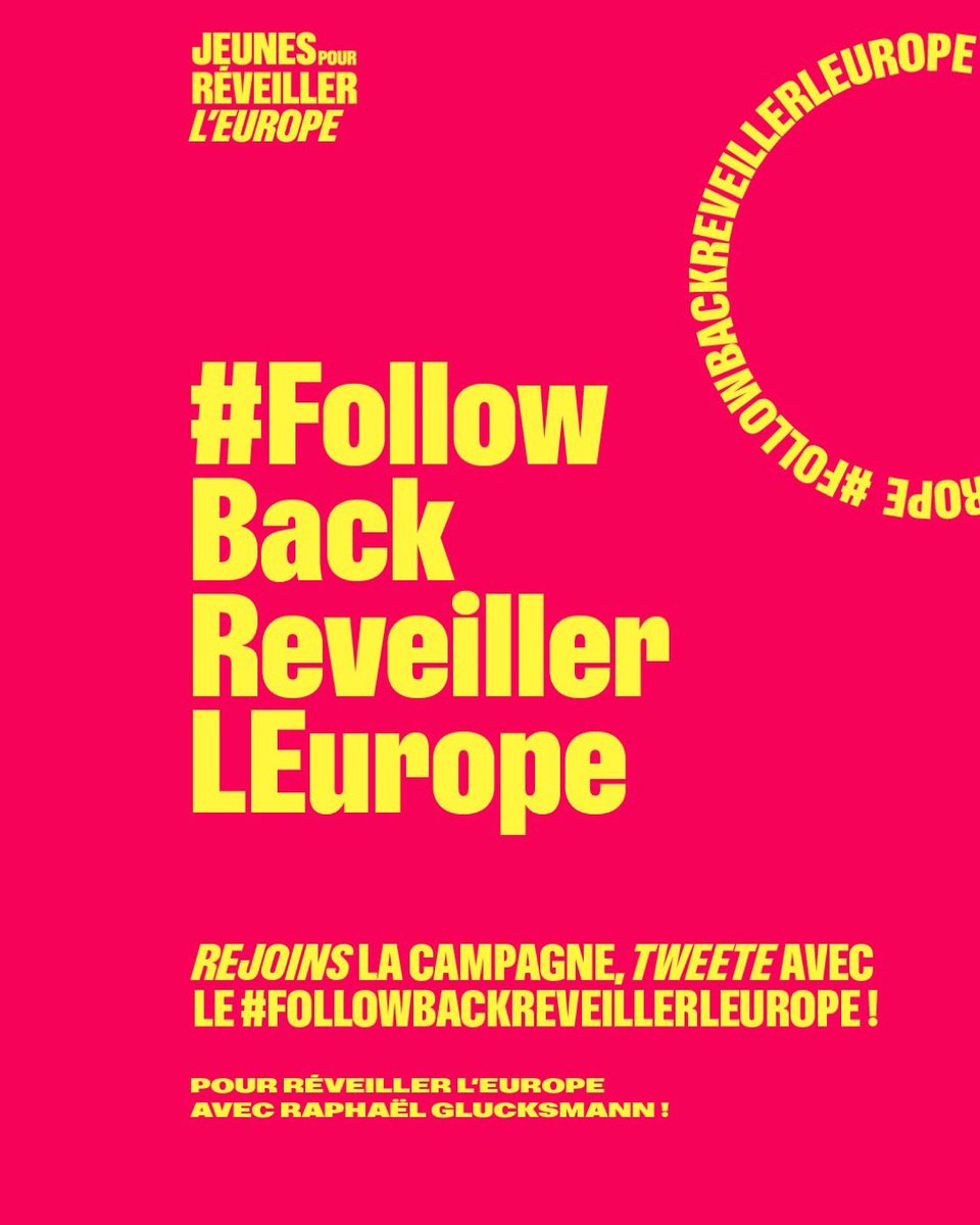🔴🟡📣 A moins de 80 jours des #Européennes2024, l’heure est venue de #ReveillerLEurope avec la liste de @rglucks1 et @NicolasSchmitEU !🇪🇺 Rejoignez-nous et n’oubliez pas de réveiller l’Europe en votant le #9juin ✅ #FollowBackReveillerLEurope !