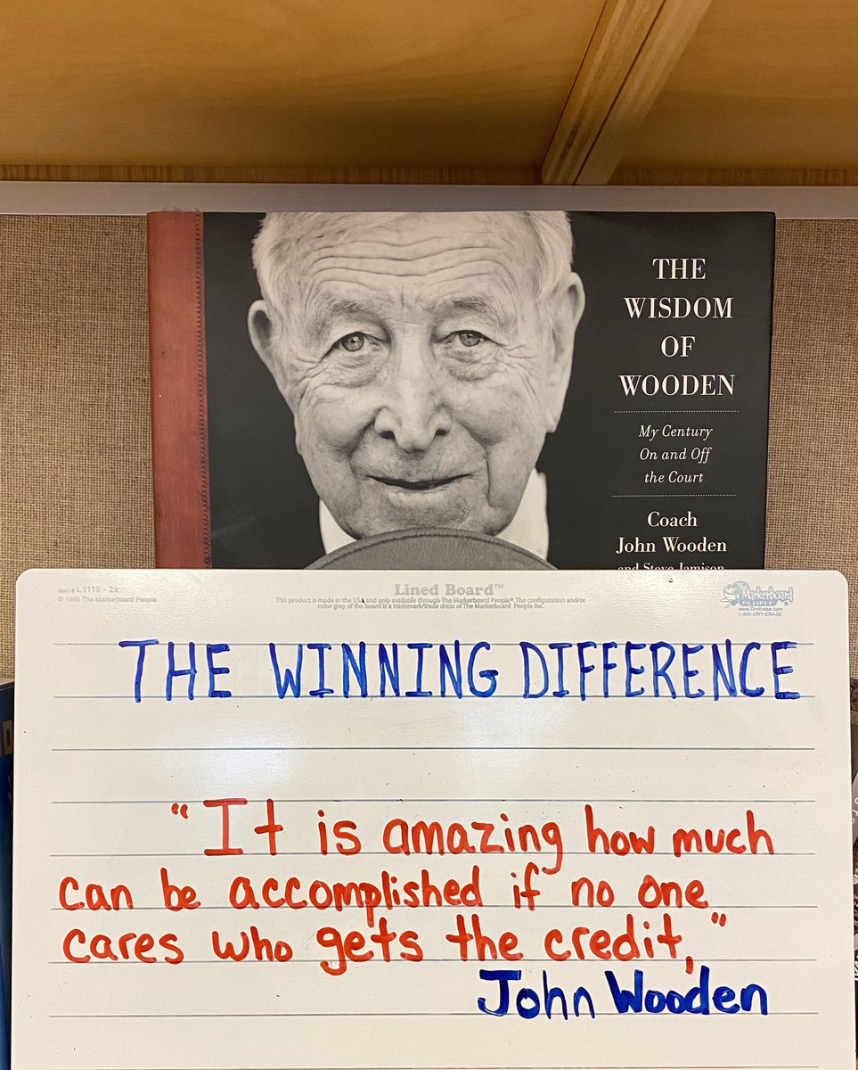 “It is amazing how much can be accomplished if no one cares who gets the credit,” John Wooden The selfless synergy of a team that is fueled by collective effort, enthusiasm, resilience and humility will stand united in their quest for success.