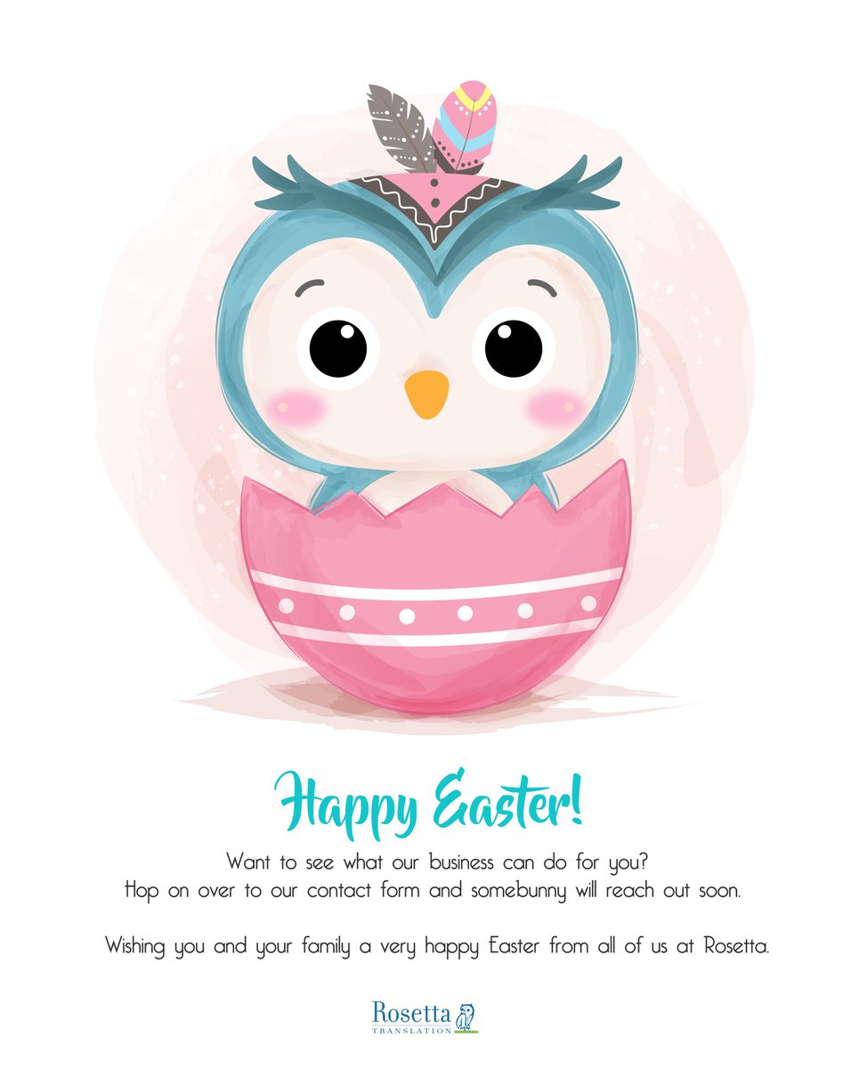 RosettaT's tweet photo. Happy Owlidays from the Rosetta team! 🥚🐣🪷
Kind reminder that our office is closed on Friday 29th March and Monday 01st April. We'll be back and fully operational on Tuesday 2nd April.  
#EasterBreak #HolidayClosure #HappyEaster https://t.co/klJ2YoHazu
