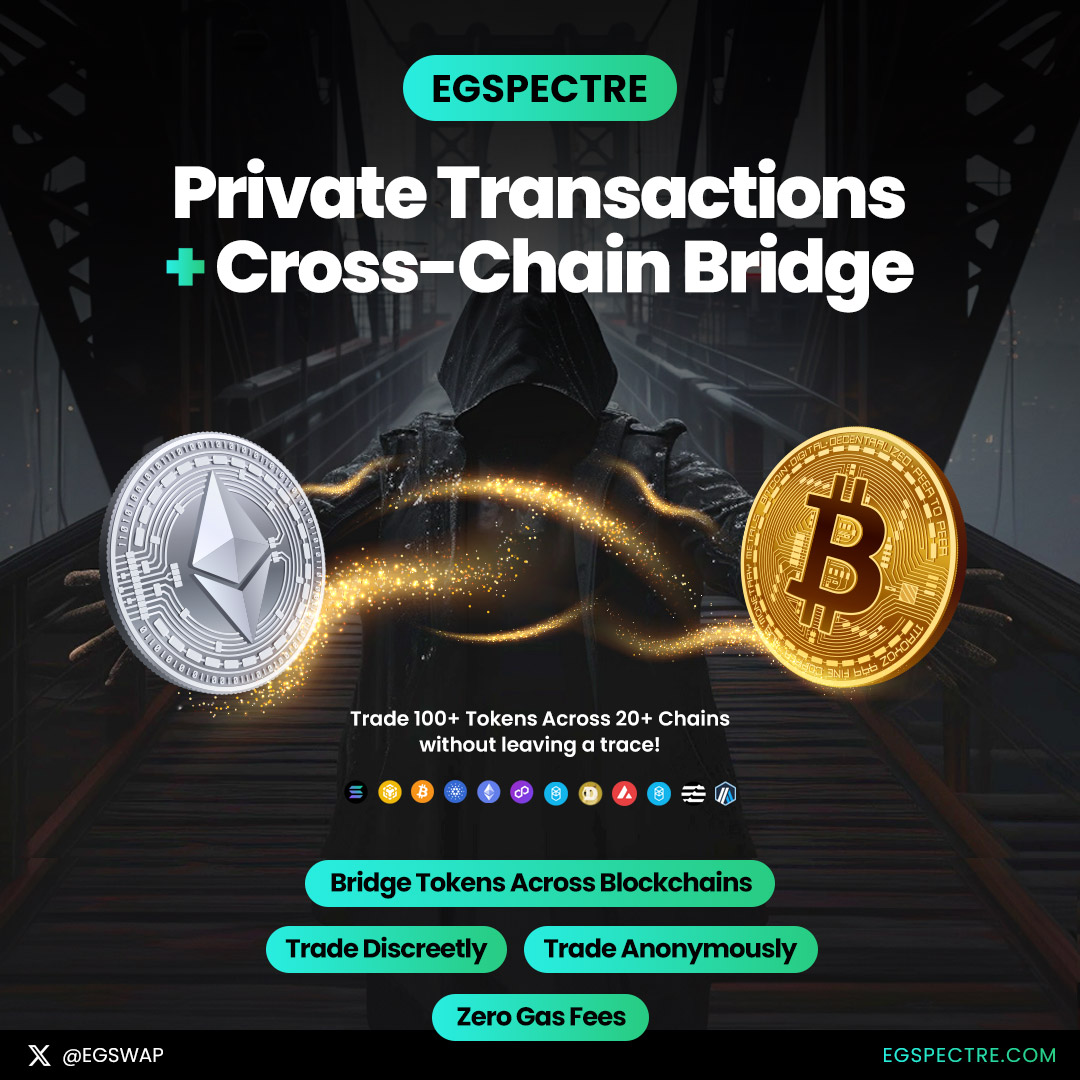 Power up your trades on #EGSwap with EGSpectre, and enjoy fully compliant anonymity with zero gas fees. Learn more: EGSpectre.com