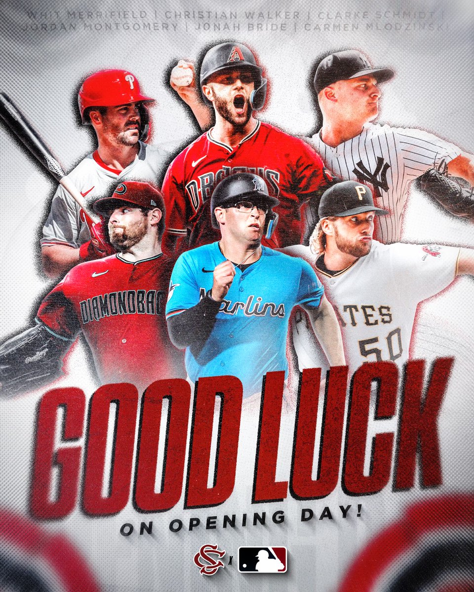 OPENING DAY FOR THE #GamecocksInTheMLB #Gamecocks | #OpeningDay 📸 MLB Clubs/USA TODAY Images