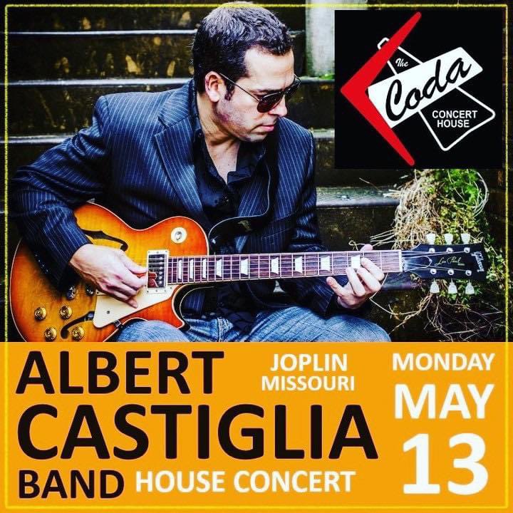 Albert Castiglia will be performing on May 13th at The Coda Concert House in Joplin, MO! Details and info ➡️ codaconcerthouse.com