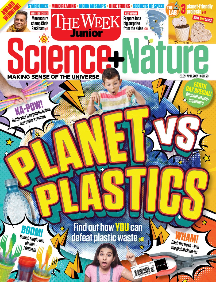 In the newest issue of Science+Nature, your children can: 🌍 Become eco-superheroes by learning how to fight plastic waste. 🌿 Meet @ChrisGPackham and read about his lifetime dedication to wildlife. 🤖 Discover the latest developments in AI. And much more. Out now!