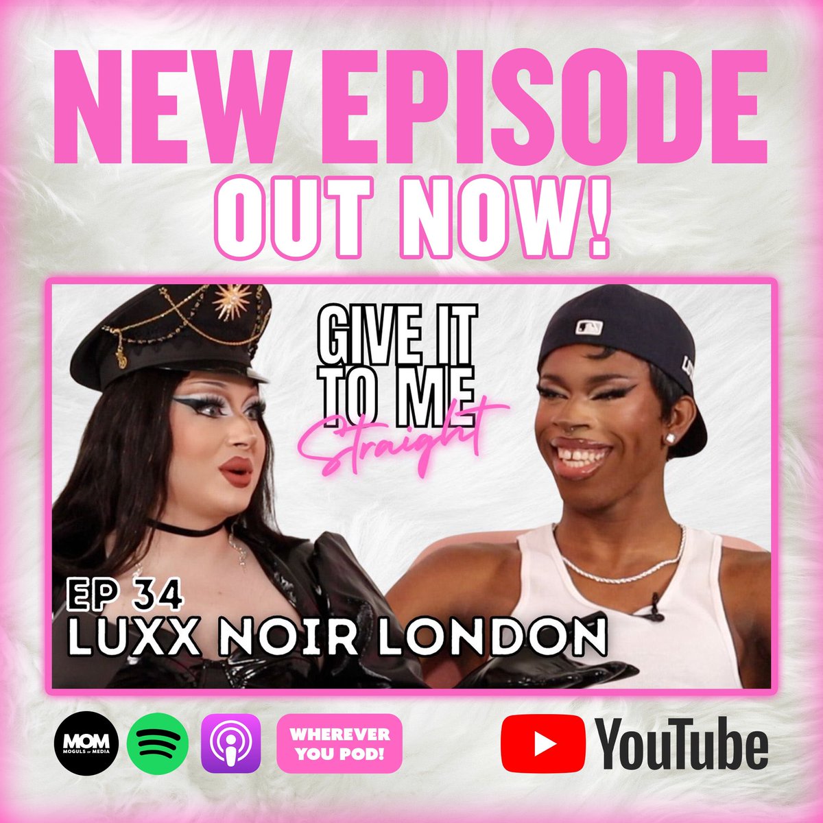 Gagged them a bit, for sure! A new episode of #GiveItToMeStraight with @maddymorphosis and @luxxnoirlondon is out now! Watch on Maddy’s YouTube channel or listen on the MOM Podcast Network on your preferred podcasting app 🎧