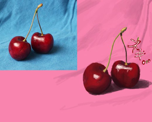 nature morte of cherries 🍒
#naturemorte #cherryart #procreateart #digitalwork #DigitalArtist #digitalart #arttwt #artmoots #procreate