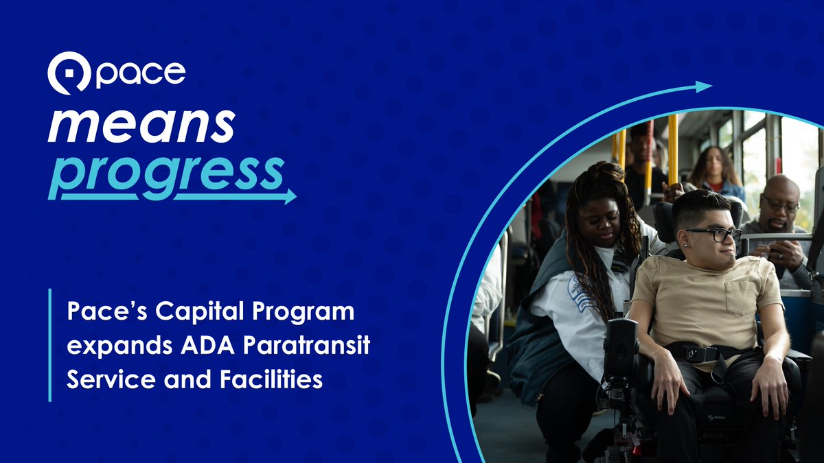 Pace’s Capital Program invests in accessibility. The program already is modernizing ADA Paratransit service, technology, and facilities. Learn more: bit.ly/pace-capital-p…