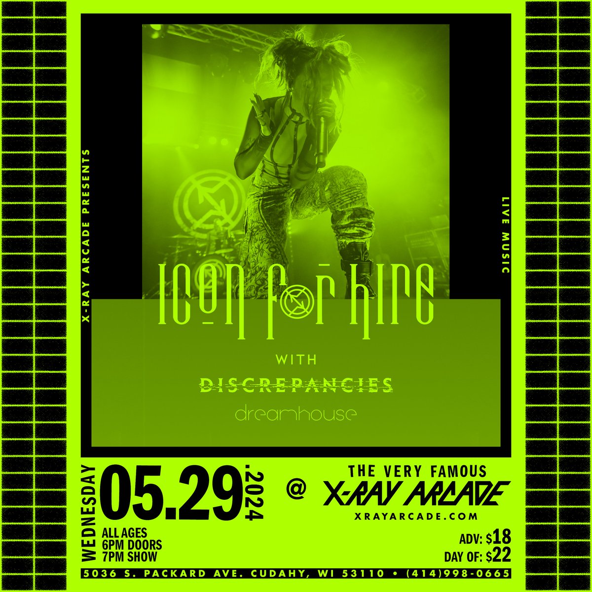📢ANNOUNCING 📢 We're stoked to share the stage w/ @iconforhire & our old label mates in @Discrepanciestv ! Tickets go on sale tomorrow at 10AM, snag yours right away! 🎟️ xrayarcade.com ❤️ 6PM DOORS // 7PM SHOW 💀 ALL AGES // $18 ADV // $22 DOS 🖤 PRESENTED- @xrayarcade