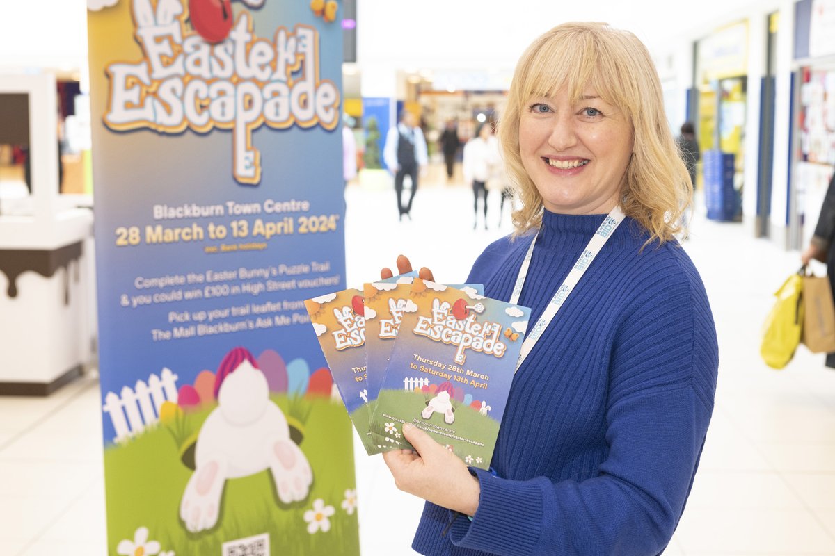 🎉 IT'S BACK 🎉 Pick up your trail map from the Ask Me point @Mall_Blackburn & make your way around the 10 different #Blackburn locations to help the Easter Bunny solve all the puzzles! ❗️PLEASE NOTE, some of the venues are not open during Bank Holidays blackburnbid.co.uk/news-events/ea…