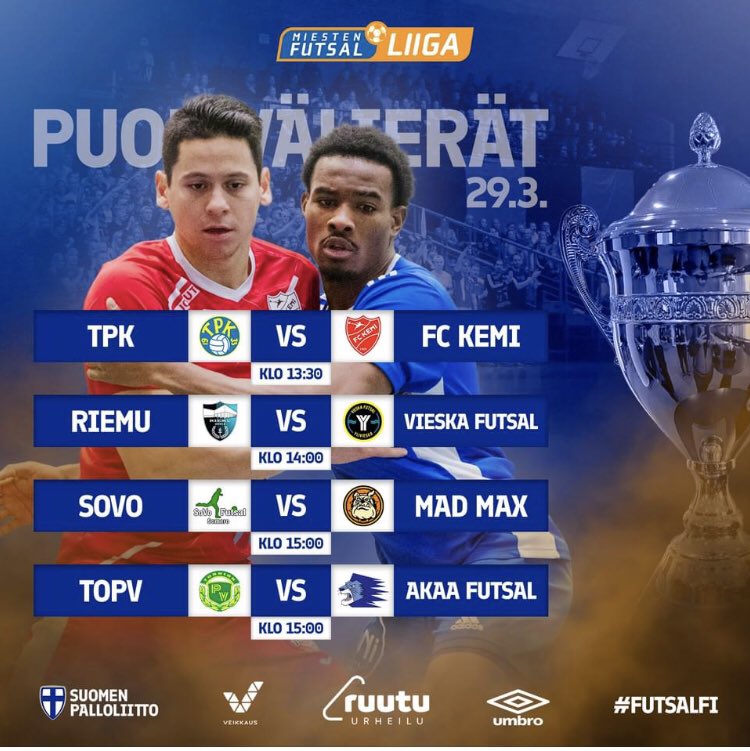 Kun tosipelit alkavat.
#futsalfi