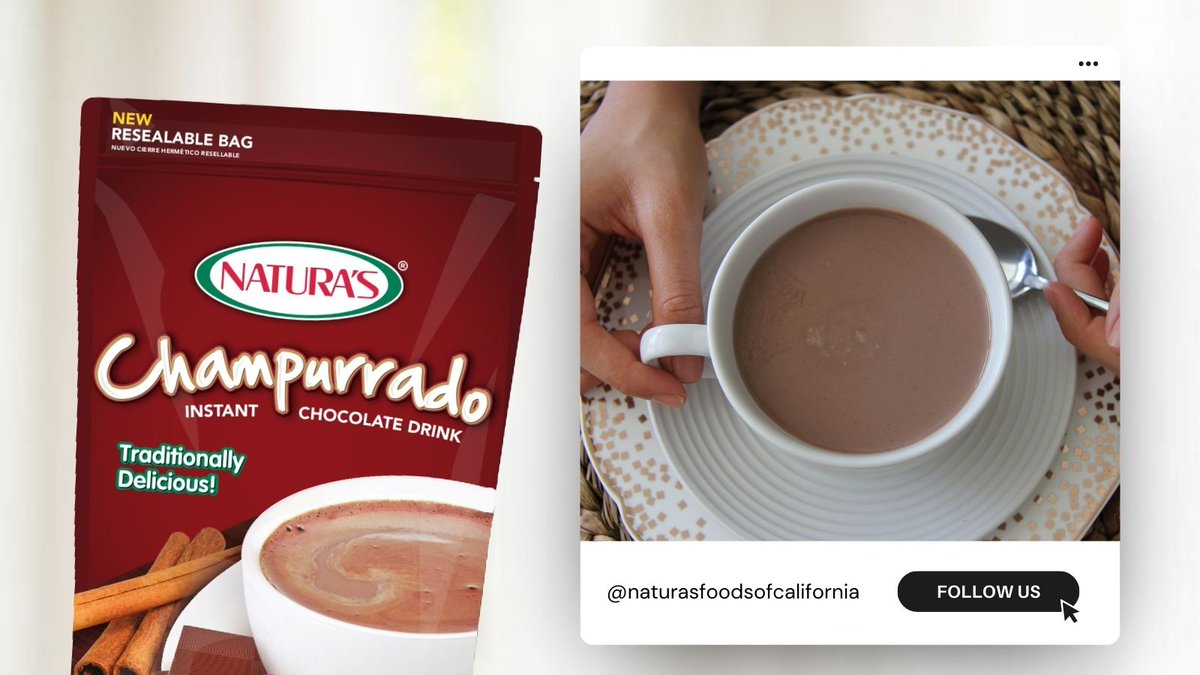 Thank you for making a cup of Natura’s delicious #Champurrado to make your day even more delightful.

For more information visit: naturasfoods.com

#champurradotime #mexicandrinks #mexicanfood #springdrinks #springvibes #drinksathome #naturasfoods