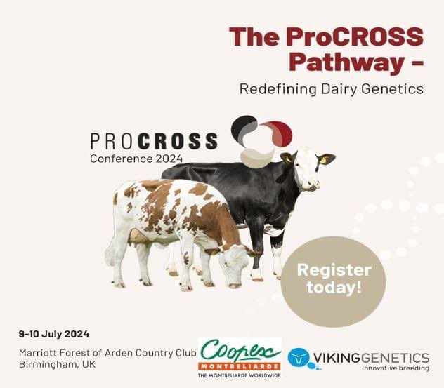 The 8th #ProCROSS Conference will take place this year in the UK, in Birmingham on July 9th and 10th at the Forest of Arden Hotel. 
All about dairy Xbreeding + farm visits. 
Order your ticket today: okt.to/2gYvSZ Call 01264 586278 <a href="/VikingGenUK/">VikingGenetics UK</a> <a href="/bovi_gen/">chris.stone</a>
