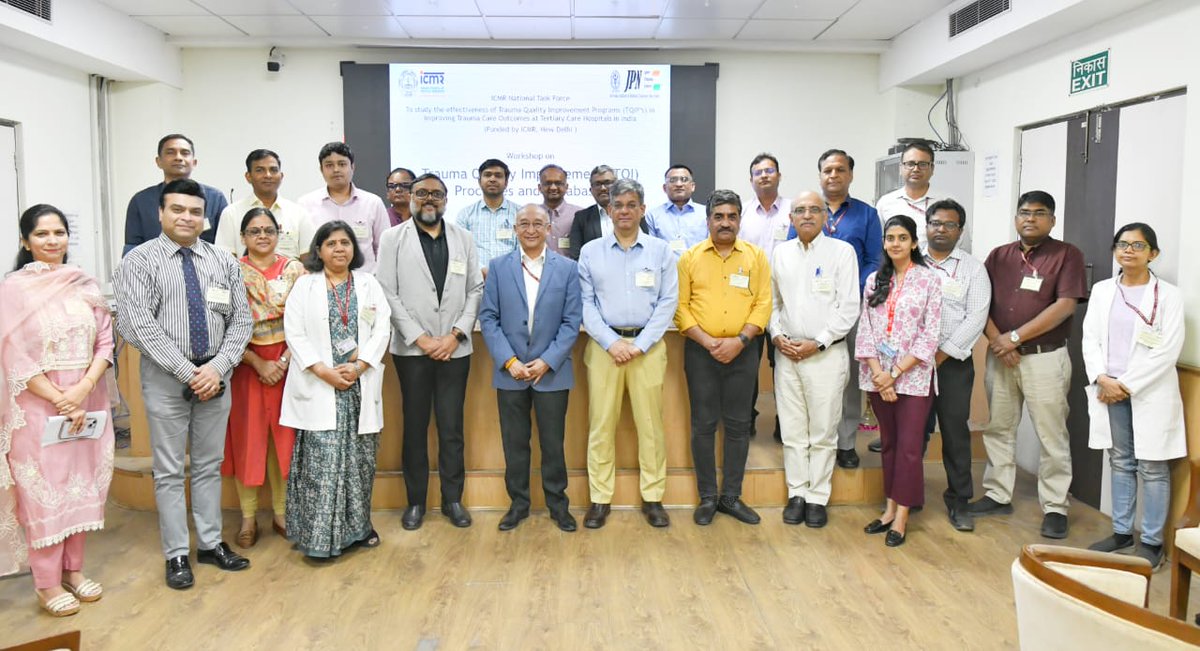 Exciting start to a 3-day workshop involving ICMR, AIIMS JPN Trauma Center and joined by reps from 9 states, coming together to break barriers and create processes for uniform Trauma Quality Improvement Program #Healthcare #Workshop #Collaboration