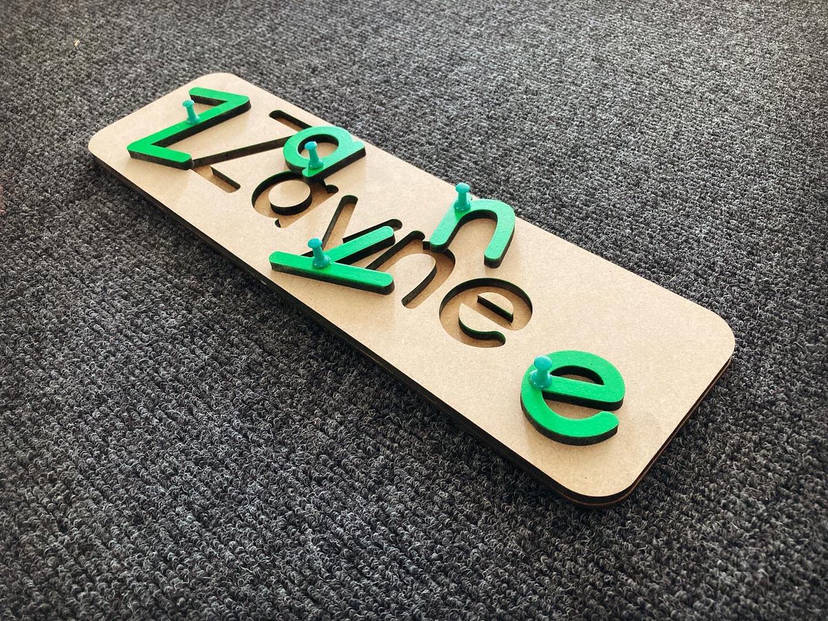 A fun and educational way to learn your name. 

Orders online lee@l-e-e.co.za or by phone 083 406 1871. 

Located in Pretoria, South Africa 

#puzzle #kidsgifts #finemotorskills #education #school #woodenengraving #giftideas #laserengraving #craftssouthafrica #crafts #craftideas