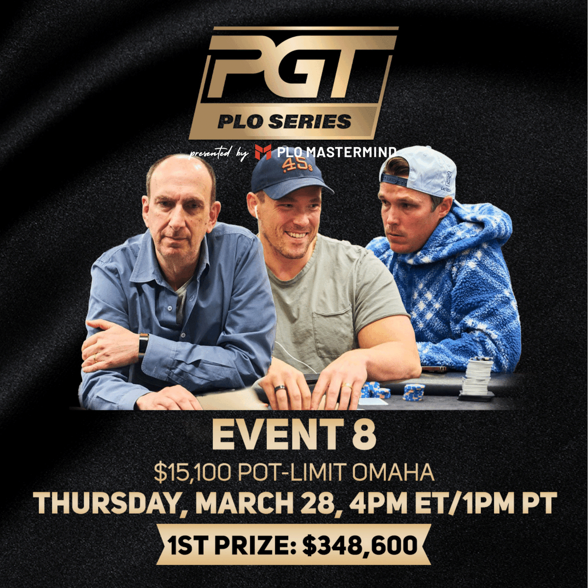 .@WAFoxen leads the Event 8 final table from the @PokerGOTour PLO Series presented by @PLOMastermind. @Erik_Seidel comes in as the shortest stack. Livestream today at 4PM ET / 1PM PT - $348,600 up top. 📺 - Watch: bit.ly/PGTPLO24-E08