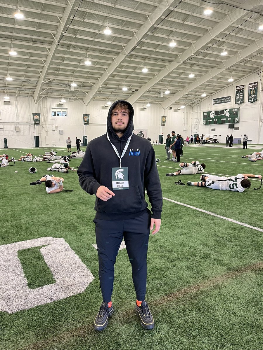 I had a great time at Michigan state today‼️thank you for the hospitality @JoeS_Rossi @ChadWilt @MSU_Football @RisingStars6 @UDJ_Football @TheD_Zone