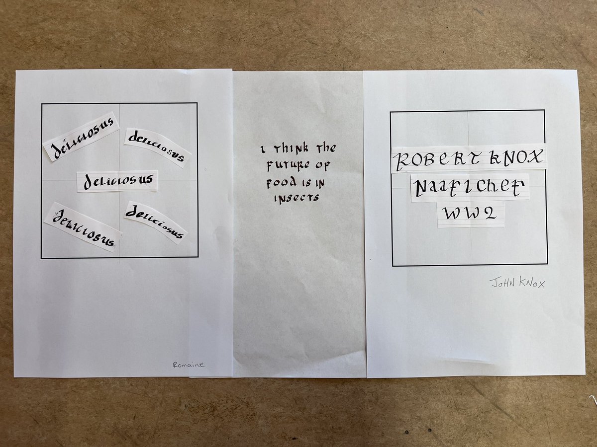 CreativeCallig's tweet image. A lovely afternoon at @S_ShieldsMuseum helping the @communitykind1 group create the calligraphy for the plates they’ve made with @MuddyFingersPot - they’ve done so well in just two short sessions! All inspired by the current Scran! exhibition. @Cultural_Spring