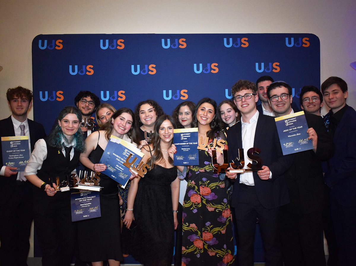 What a night we had celebrating the amazing achievements of Jewish students this year at #UJSAwards24! We received over 200 nominations from Jewish students and JSocs across the UK and Ireland in our 15 award categories. A huge mazal tov to all our winners!