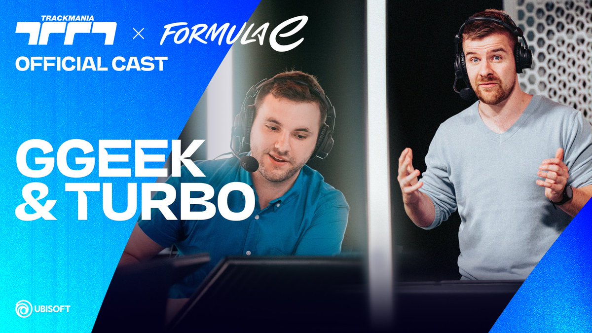 We're thrilled to announce that @TMGGeek and @LuckersTurbo will be casting the Trackmania Formula E races on our Twitch channel ➡️ twitch.tv/trackmania Casting remains open to all, so feel free to stream the competitions if you'd like! 🎙️