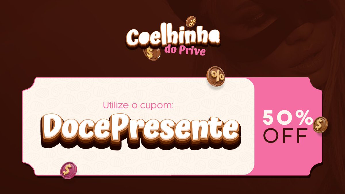 Mais um aquece de Páscoa para você aproveitar! Dessa vez com um cupom exclusivíssimo com 50% de desconto, daqueles que acabam rápido porque são limitados! Então corre fazer sua recarga com esse presente pra lá de gostoso e se divirta nesse sábado!