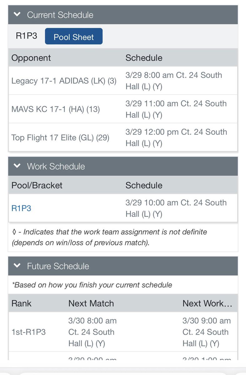 2024 Windy City Qualifier/Day #1 Schedule:) @FlowStateVolley #alwaysunited