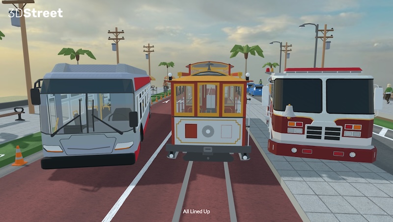 New in 3DStreet Core 0.4.11 dropped a few weeks ago which includes these beautiful @SFMTA_Muni cable cars and an SFFD ladder truck. Many more changes under the hood, check out all our release notes here: 3dstreet.org/docs/developme…