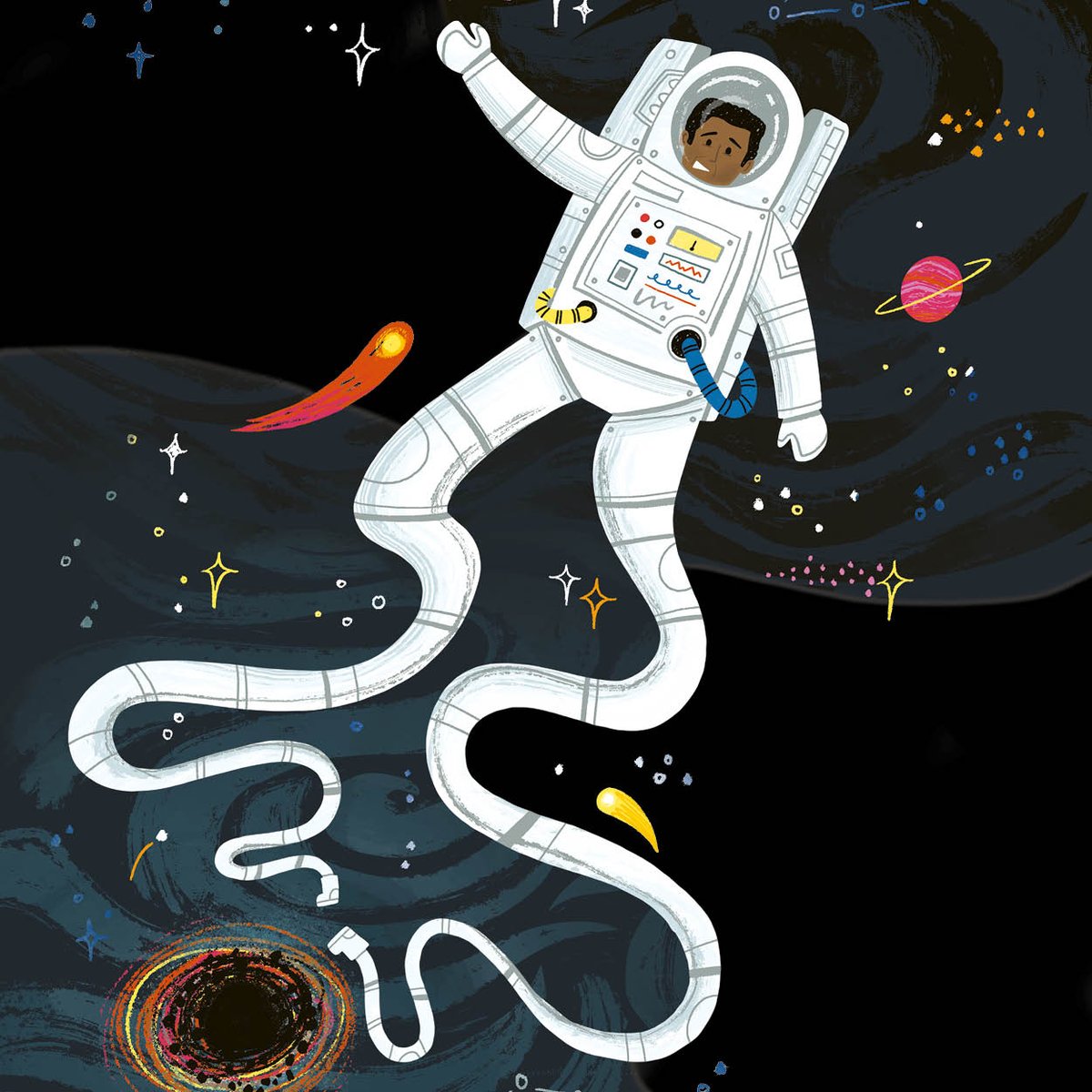 The young reader in your life probably knows about black holes, but do they know that if they got too close to a supermassive black hole, they would be stretched towards it like a spaghetti in a process called spaghettification?! 📚The Big Book of Useless Knowledge 🎨@LizKayillo