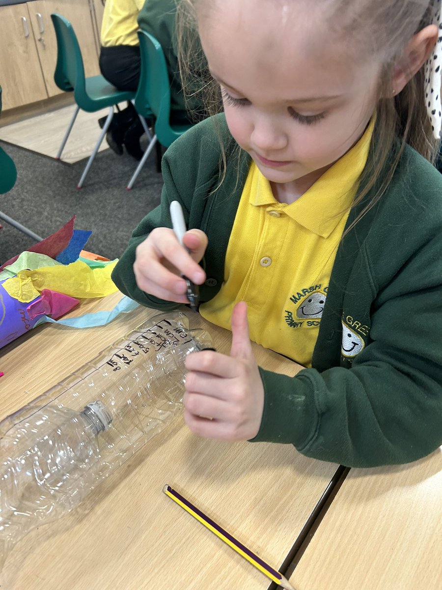 Year2OMG's tweet photo. To finish off our geography unit on weather and climate… we made rain gauges. We used our mathematical skills to carefully mark out the centimetre marks so that we can measure the rainfall in our local area. https://t.co/gbJdjZgP9N
