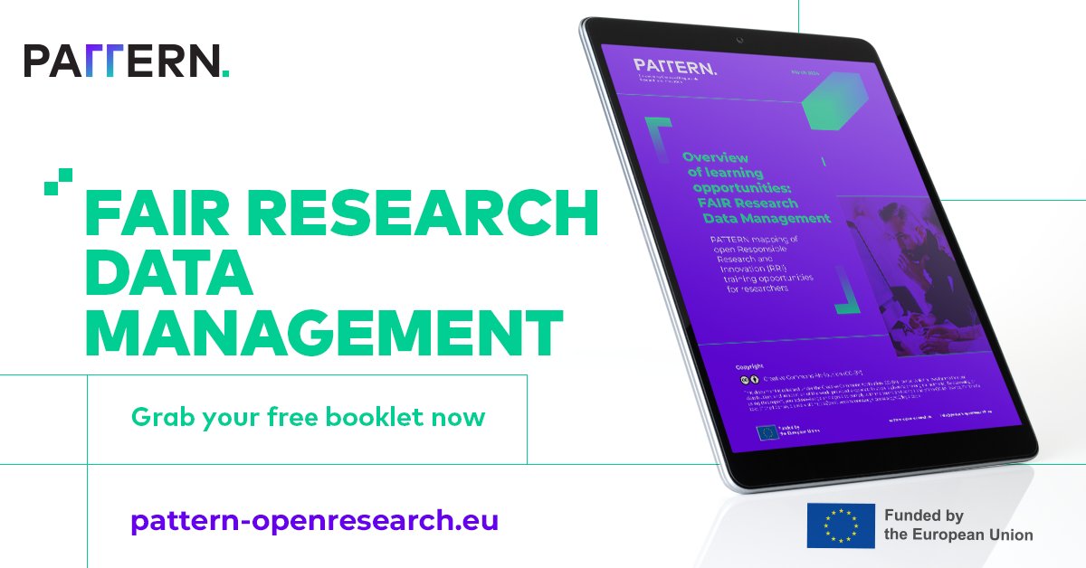 📈 Want to transform your #researchdata into a powerful asset? 📘 Our comprehensive booklet on #FAIR #ResearchDataManagement shows you how. From making #data findable to ensuring it's reusable, we've got you covered. Download your 🆓 copy today. pattern-openresearch.eu/visual_materia…