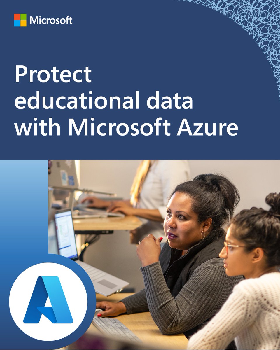 Protecting educational data is critical. 🛡️ Learn how Azure Backup and Azure Site Recovery can help you implement a comprehensive strategy in your school to avoid costly disruptions and minimize downtime: msft.it/6019cQql5 #MicrosoftEDU