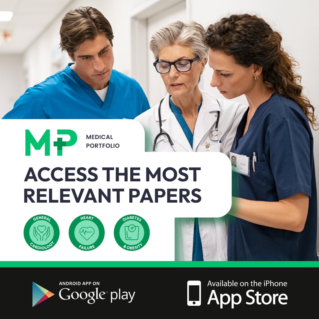 Save time from your busy life to enhance your knowledge with the Medical Portfolio App. Every week, our scientific team carefully hand-picks highly relevant papers to feature in our selection! 👉 bit.ly/medical-portfo… #MedicalPortfolioApp #Cardiology #CardioTwitter ​#Medicine