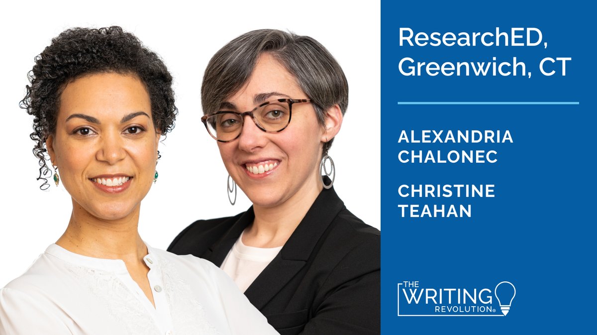 TWR is returning to @researchED_US. Senior faculty members Alexandria Chalonec and Christine Teahan will be in Greenwich, CT April 6 to provide an overview and practice with the Hochman Method. #k12 #education #learning #teaching