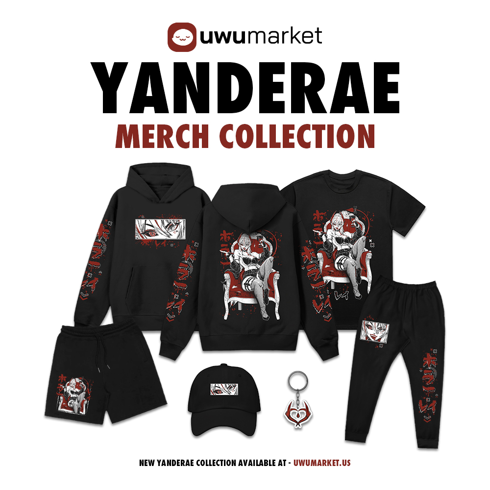 🩸 MERCH DROP ALERT 🩸 i've partnered with @shopuwumarket to bring the yankuza a new boss yanderae merch drop! grab some goodies today! or else 😈🔪 #uwumarket ⬇️ check out the collection! ⬇️