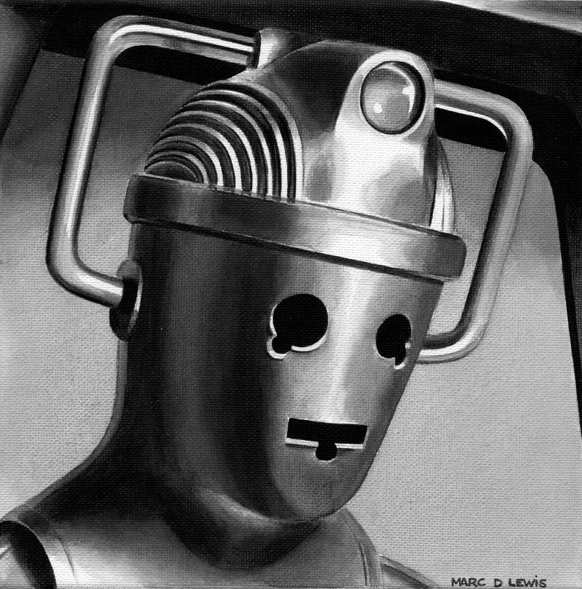 'You know our ways. You must be destroyed.' 🤖 (Acrylic on canvas, 20x20cm) #DoctorWho #DrWho #DWfanart #Cybermen #CanvasArt #TraditionalArt #painting #illustration #art