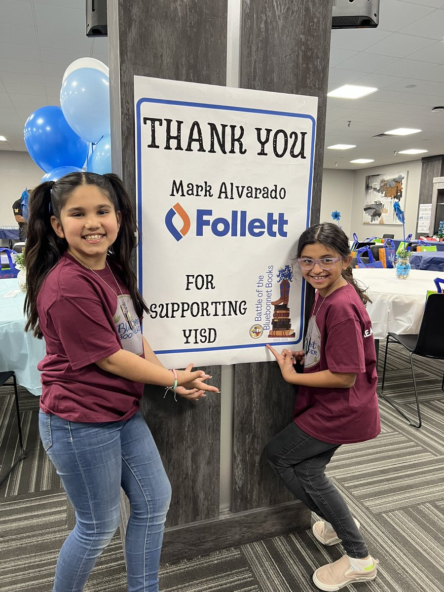 Thank you @FollettLearning for supporting our <a href="/YsletaISD/">Ysleta ISD</a> Bluebonnet readers  #welovetoread <a href="/YISDLibServices/">YISD Library Services</a>