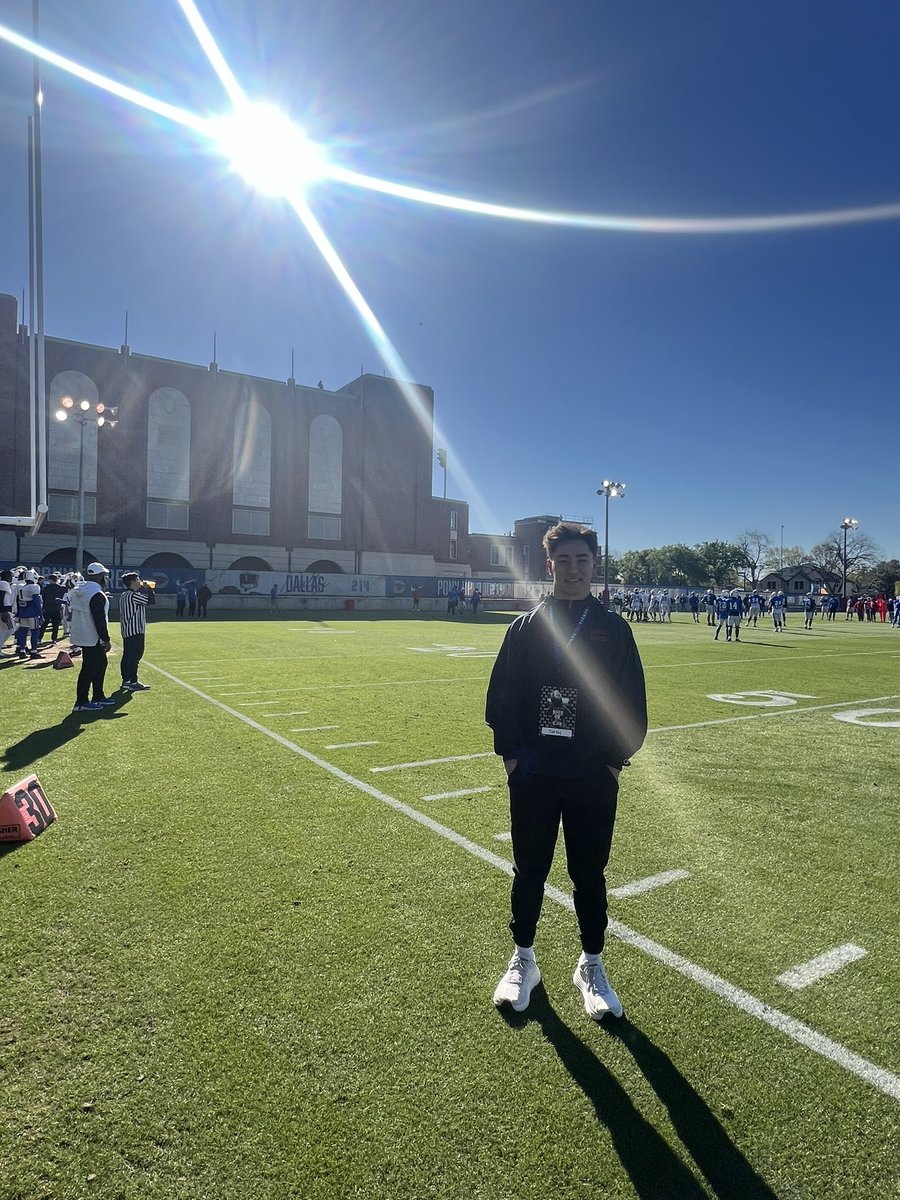 Thank you for the VERY welcoming visit today‼️ Pony Up‼️ <a href="/SMUFB/">SMU Football</a> <a href="/bryanfilker/">Coach Doctor Filk</a> <a href="/CoachRobLikens/">ROB LIKENS</a> <a href="/coachnovakov/">Coach Novakov</a> <a href="/RecruitParish/">RecruitParish</a>