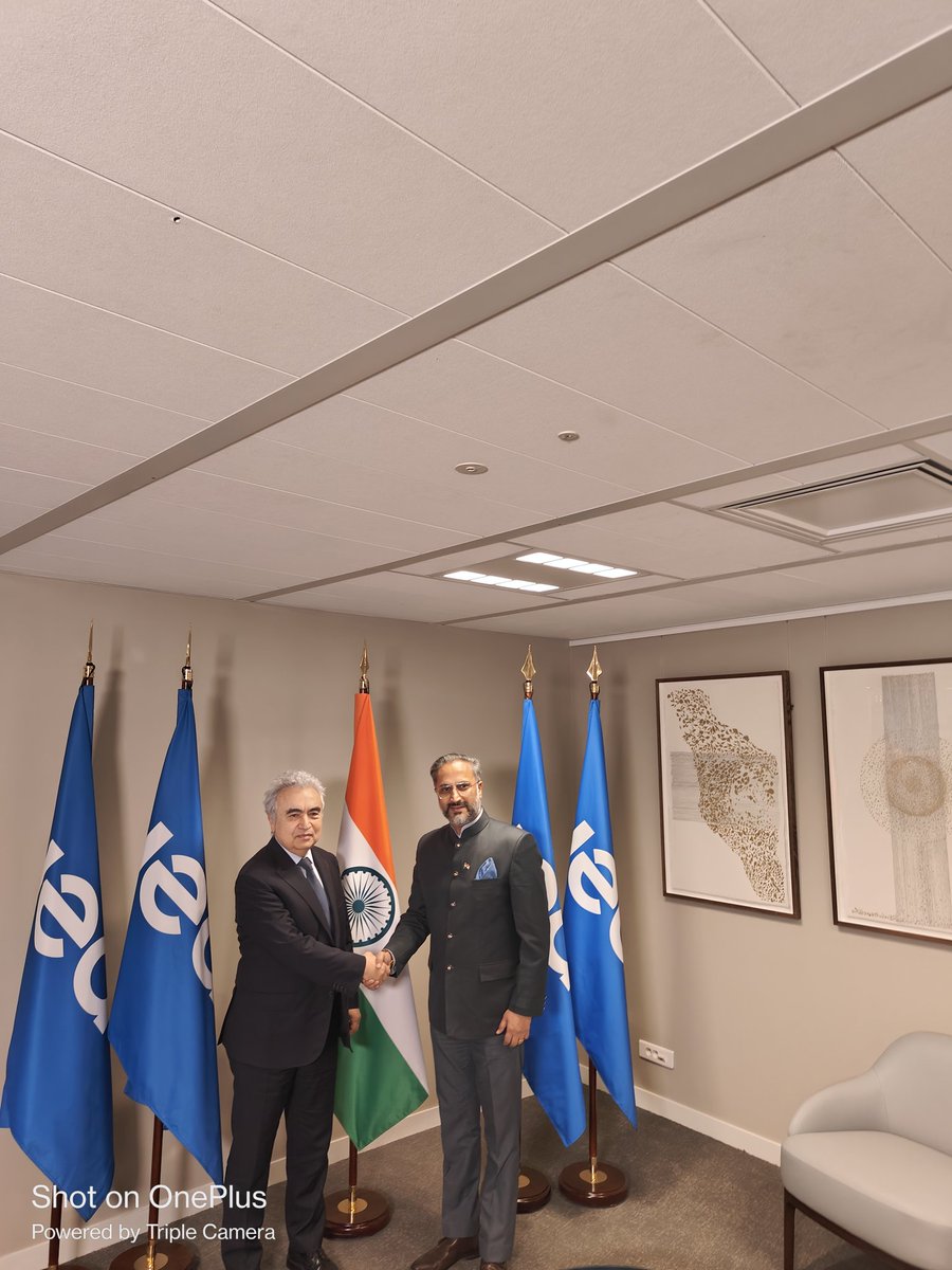Had useful and detailed discussions with @fbirol about our collaborations with @IEA including areas of energy security.