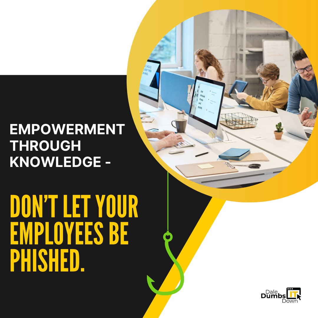 Stop phishing in its tracks!  Train your employees to spot the tricks.  Regular training & simulations build a stronger defense. #phishingawareness #dontgetphished #securitytraining