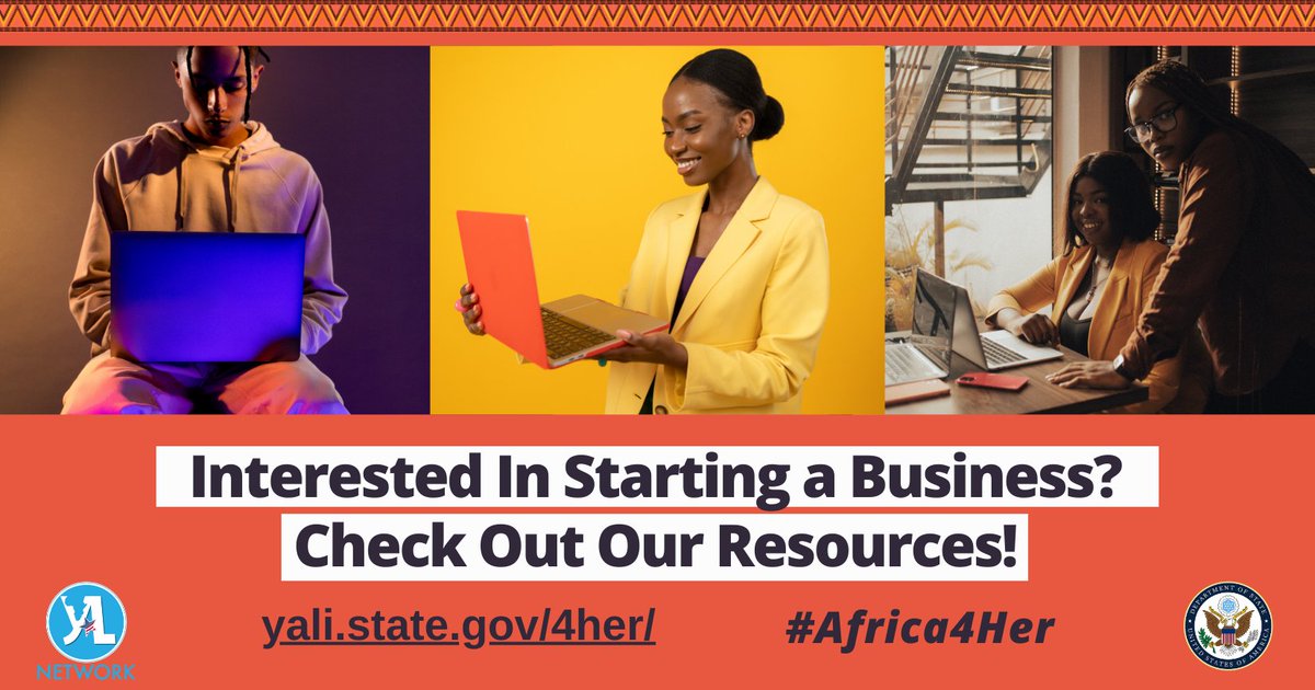 Have you had dreams of running your own business? Discover a great archive of resources designed to help you pursue your entrepreneurial drive with the #YALINetwork #Africa4Her initiative! Beginning entrepreneurs, visit yali.state.gov/blog-posts to search and learn more.